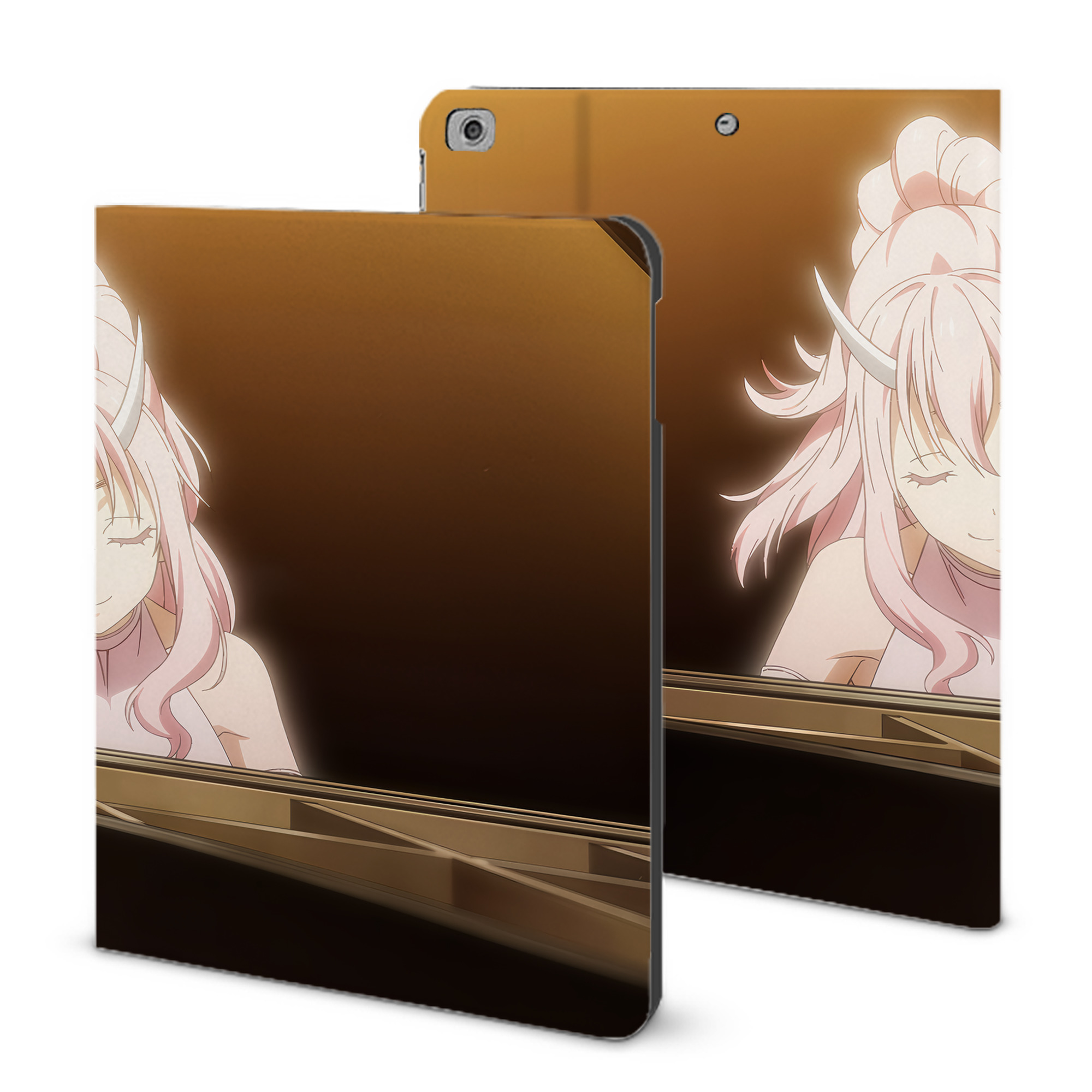 （画像用） 転スラ Regarding Reincarnated to Slime IPad ケース ブック型 PUレザー TPU 耐衝撃 軽量 薄型 ペン収納なし 全面保護 IPad 各モデル対応